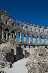 Pula Arena, römisches Amphitheater, erbaut zwischen 27 v. Chr. und 68 n. Chr., Pula, Kroatien, Europa - RHPLF31750