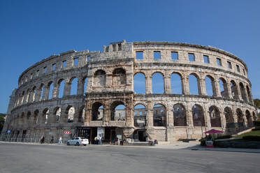 Pula Arena, Roman Amphitheater, constructed between 27 BC and 68 AD, Pula, Croatia, Europe - RHPLF31753