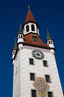 Uhrenturm, Altes Rathaus, Altstadt, München, Bayern, Deutschland, Europa - RHPLF31814