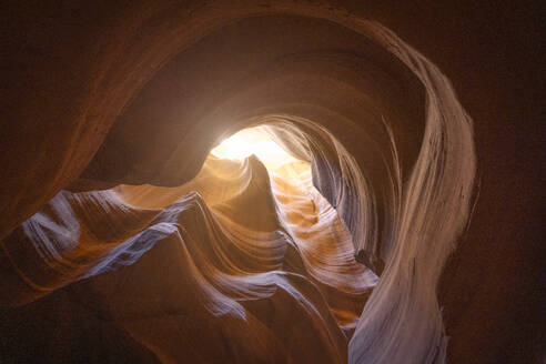 The Upper Antelope Canyon on a sunny summer day, Page, Arizona, United States of America, North America - RHPLF31963