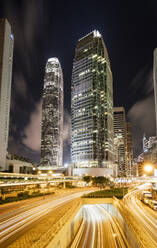 International finance center buildings in Hong Kong city at night - MMPF01180