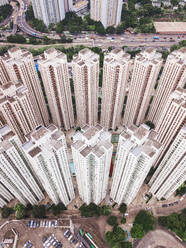 Modern various buildings with street in city, Hong Kong - MMPF01199