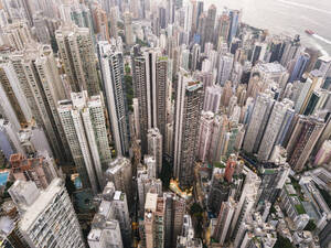 Modern buildings in row near sea at Hong Kong city - MMPF01211