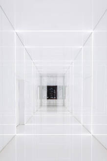 Illuminated modern white colored corridor - MMPF01218