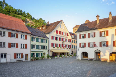 Wohnhäuser der Stadt Sargans bei St. Gallen in der Schweiz - MAMF02919
