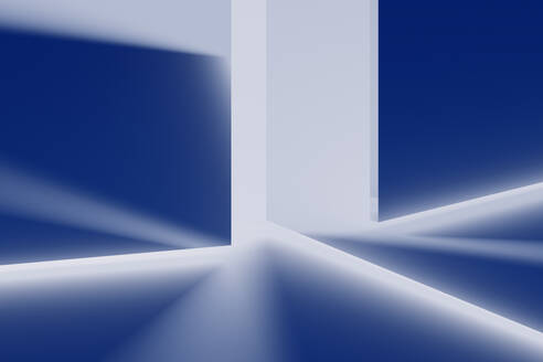 Erhellendes Licht aus der geöffneten blauen Tür - DRBF00343
