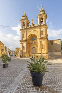 Malta, South Eastern Region, Marsaxlokk, Facade of Parish Church of Our Lady of Pompei - FPF00251