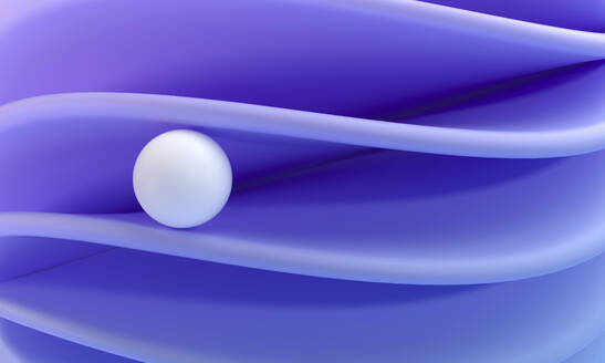 3D render of sphere on smooth layered surface - MSMF00151