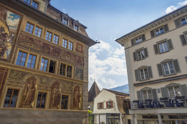 Rathaus in der Altstadt von Schwyz, Zentralschweiz, Schweiz - MAMF02933