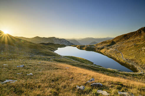 Austria, Styria, Lake Augstsee at sunrise - ANSF00772