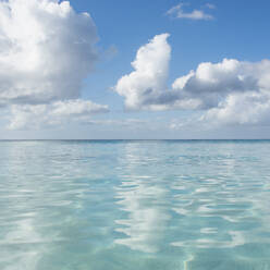 USA, United States Virgin Islands, St. John, Clouds over calm Caribbean Sea - TETF02540