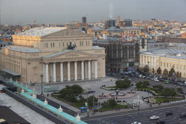 Aerial view of the Bolshoi Theatre, Moscow downtown, Moscow, Moscow Oblast, Russia. - AAEF26087