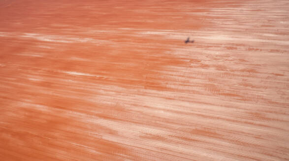 Aerial view of Swakopmund salt pan orange fields, Namib Desert, Namibia. - AAEF26239