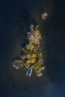 Aerial view of Kizhi Island and small islands archipelagos along the North Pacific Ocean coastline, Republic of Karelia, Medvezhyegorsky District, Russia. - AAEF26340