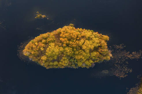 Aerial view of Kizhi Islands archipelagos along the North Pacific Ocean coastline, Republic of Karelia, Medvezhyegorsky District, Russia. - AAEF26342