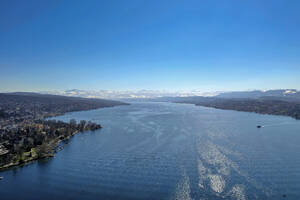 Aerial View of Lake Zurich, Zurich, Canton of Zurich, Switzerland. - AAEF26571