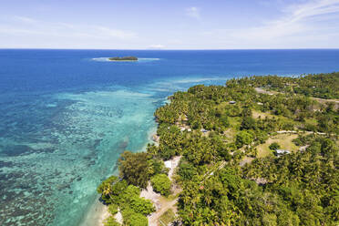 Aerial Drone View of Coast of Cape Wom, Wewak, East Sepik Province, Papua New Guinea. - AAEF26864
