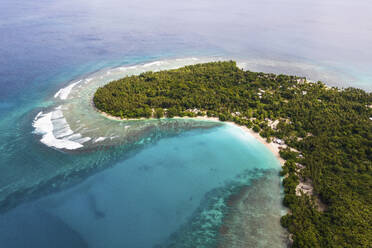 Aerial View of Bay of Musho Island, Wewak, East Sepik Province, Papua New Guinea. - AAEF26887