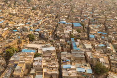 Aerial view of the residential area in Jaisalmer, Rajasthan, India. - AAEF26970