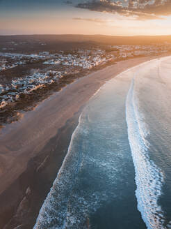 Aerial view of tranquil coastal village Paternoster Beach, Western Cape, South Africa. - AAEF27047
