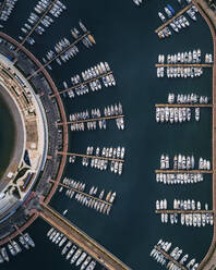 Aerial view of Sukosan Marina plaza, Zadar, Croatia. - AAEF27052