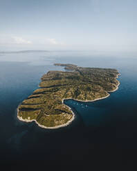 Aerial view of Susak Island, Primorje-Gorski Kotar, Croatia. - AAEF27144