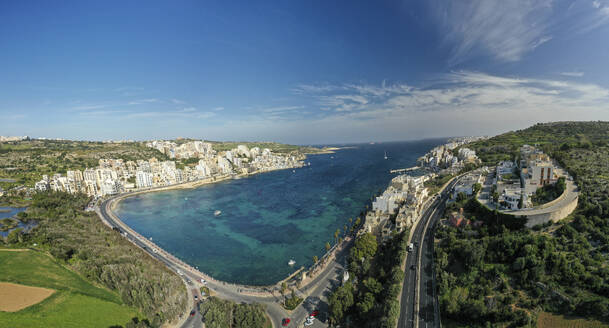 Aerial view of St. Paul's Bay, Malta. - AAEF27464
