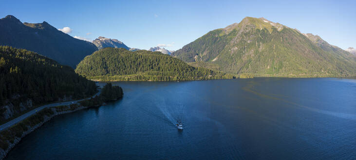 Aerial view of Silver Bay, Sitka, Alaska, United States. - AAEF27483