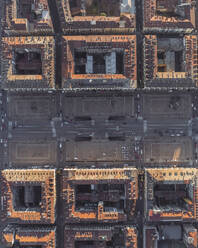 Aerial view of Piazza Vittorio Veneto in Turin downtown at sunset, Turin, Piedmont, Italy. - AAEF27643