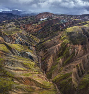 Aerial view of Hella, Southern Region, Iceland. - AAEF27778