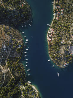 Aerial view of Brac Island Bay, Croatia. - AAEF27850
