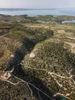 Aerial view of Brac Island, Croatia. - AAEF27851