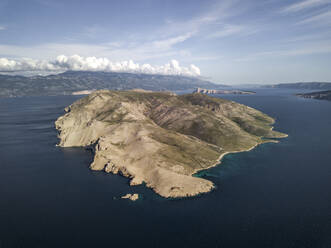 Aerial view of Coki Baska Island, Croatia. - AAEF27872