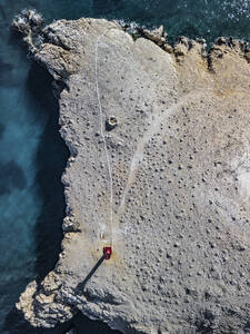 Aerial view of Coki Baska Island's coastline, Croatia. - AAEF27875