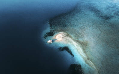 Luftaufnahme von Starfish Island in Port Barton, Palawan, Philippinen. - AAEF27901