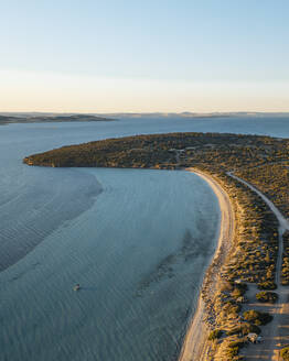 Aerial drone view of Lincoln National Park in Eyre Peninsula, South Australia, Australia. - AAEF27955