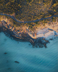 Aerial drone view of Lincoln National Park in Eyre Peninsula, South Australia, Australia. - AAEF27956