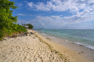 View of beach in Flic en Flac, Mauritius, Indian Ocean, Africa - RHPLF32420