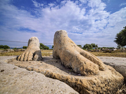 Sculpture Feet at Heraion of Samos, UNESCO World Heritage Site, Ireo, Samos Island, North Aegean, Greek Islands, Greece, Europe - RHPLF32600