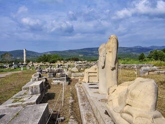 Sculptures of The Geneleos Group, Sacred Way, Heraion of Samos, UNESCO World Heritage Site, Ireo, Samos Island, North Aegean, Greek Islands, Greece, Europe - RHPLF32602