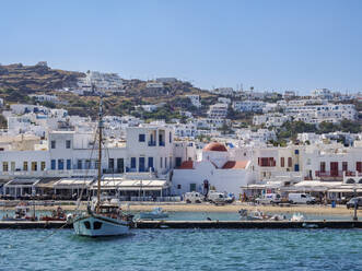 Old Port and Chora Waterfront, Mykonos Town, Mykonos Island, Cyclades, Greek Islands, Greece, Europe - RHPLF32643