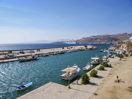 Port in Mykonos Town, Mykonos Island, Cyclades, Greek Islands, Greece, Europe - RHPLF32655