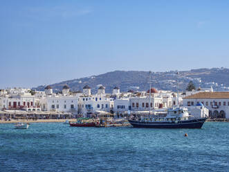 Chora Waterfront, Mykonos Town, Mykonos Island, Cyclades, Greek Islands, Greece, Europe - RHPLF32657