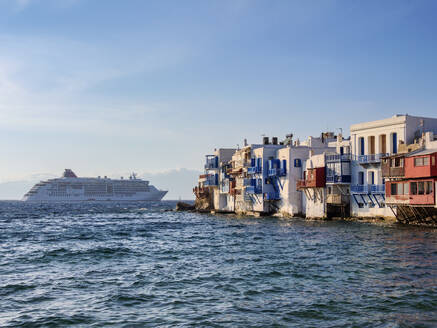 Little Venice, Chora, Mykonos Town, Mykonos Island, Cyclades, Greek Islands, Greece, Europe - RHPLF32663