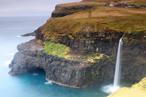 Gasadulur waterfall, Vagar, Faroe Islands, Denmark, North Atlantic - RHPLF32734