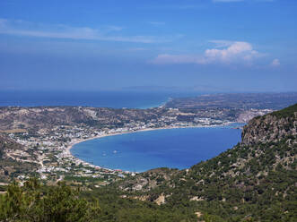 Kamari Bay, elevated view, Kefalos, Kos Island, Dodecanese, Greek Islands, Greece, Europe - RHPLF32776