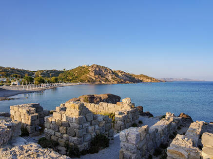 St. Stefanos Basilica Ruins at sunset, Agios Stefanos Beach, Kos Island, Dodecanese, Greek Islands, Greece, Europe - RHPLF32780