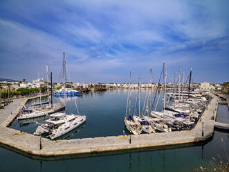 Kos Town Marina, elevated view, Kos Island, Dodecanese, Greek Islands, Greece, Europe - RHPLF32817