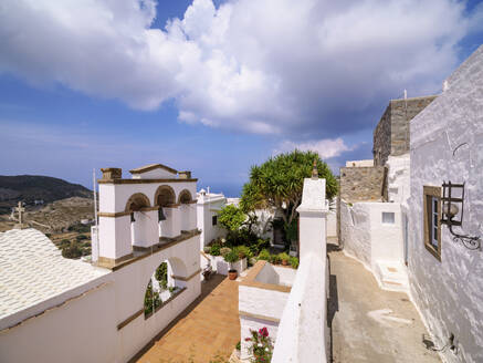 Church of Panagia i Diasozousa, Virgin Mary the Saviour, elevated view, Patmos Chora, Patmos Island, Dodecanese, Greek Islands, Greece, Europe - RHPLF32876