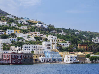 View towards the Agia Marina Town, Leros Island, Dodecanese, Greek Islands, Greece, Europe - RHPLF32886